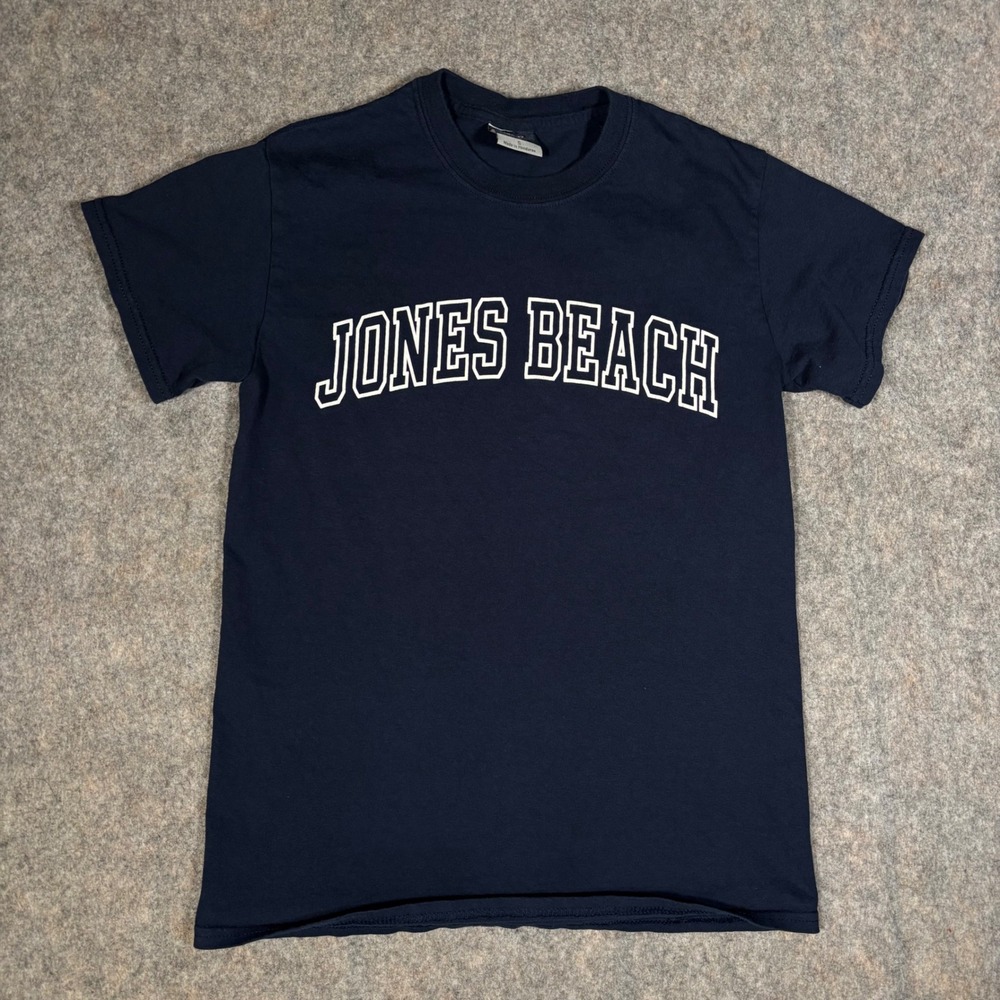 MV Sport Jones Beach‎ NY T-Shirt Mens S Navy Blue Long Island Graphic Tee 9099
